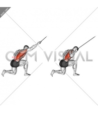 Band kneeling one arm pulldown