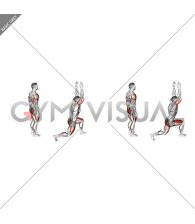 Bodyweight Reverse Lunge with Overhead Reach (male)