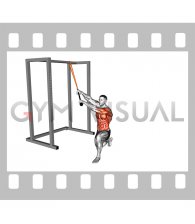 Resistance Band Kneeling High Low Anti Rotation Chop (male)