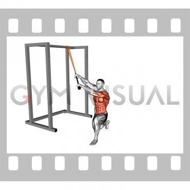 Resistance Band Kneeling High Low Anti Rotation Chop (male)