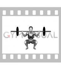 Barbell Squat - Knees - End position (WRONG RIGHT) (female)