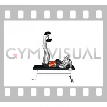 Weighted Dumbbell Lying Flat Hip Raise (female)