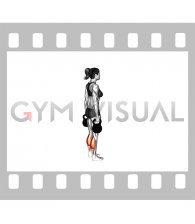 Kettlebell Standing Calf Raise (female)