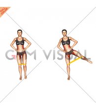 Resistance Band Standing Balance Hip Abduction (female)