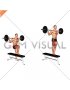 Barbell Bench Lateral Step-up (male)