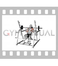 Barbell Incline Shoulders Press (inside squat cage) (male)