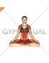 Sitting Yoga Pose Siddhasana (female)