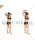 Dumbbell Standing T-spine Press (female)