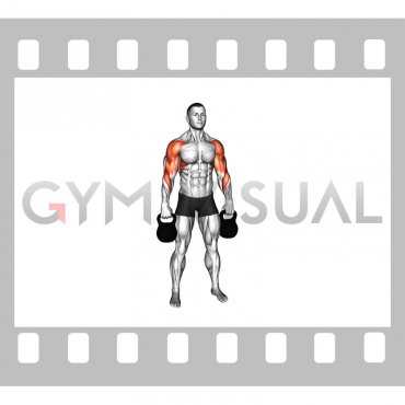 Kettlebell Wide Upright Row (male)
