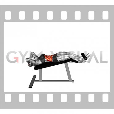 Incline Twisting Sit-up (version 2) (female)