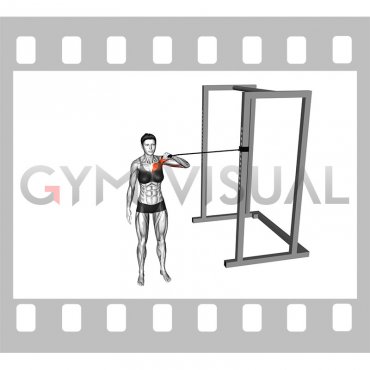 Band Cross Body One Arm Chest Press (female)