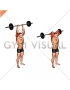 Barbell Standing Overhead Triceps Extension