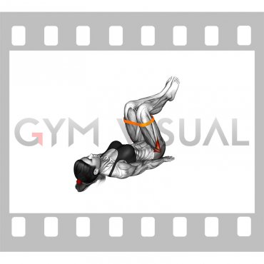 Resistance Band Lying Bent Knee Hip Abduction (female)