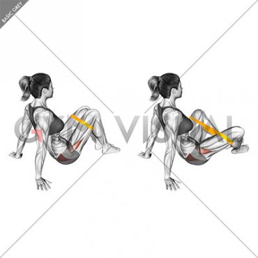 Resistance Band Seated Bent Knee Abduction (female)