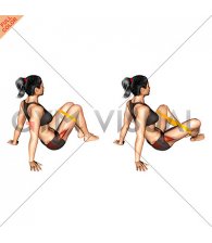 Resistance Band Seated Bent Knee Abduction (female)
