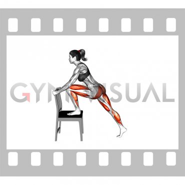 Hip Flexor Stretch with Chair (female)