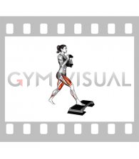 Dumbbell Goblet Split Squat Front Foot Elevanted (female)