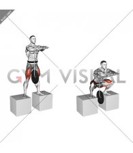 Weighted Full Squat from Deficit (male)