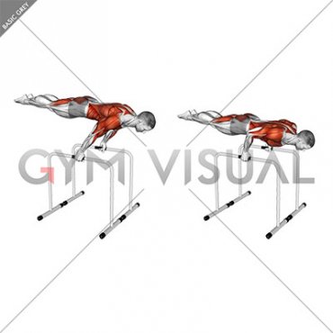 Planche Dip on Parallel Bars (male)
