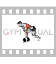 Dumbbell Split Stance Bent Over Row (male)