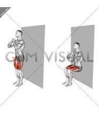 Wall sit (narrow stance) (male)