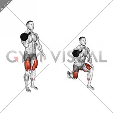 Kettlebell Contralateral Reverse Lunge (male)