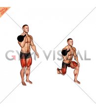 Kettlebell Contralateral Reverse Lunge (male)