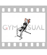 Dumbbell Incline Two Arm Extension (female)