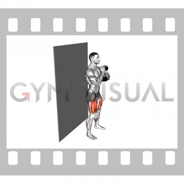 Dumbbell Goblet Wall Sit (male)