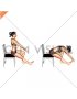 Seated Hamstring Stretch with Chair (female)