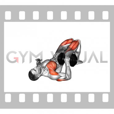 Dumbbell Glute Bridge Single Arm Chest Press (male)