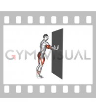 Push-up Alternate Rear Lunge against Wall (male)