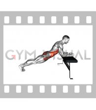 Incline Elbow Plank (male)