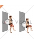 Dumbbell Sumo Squat (back on stability ball wall)