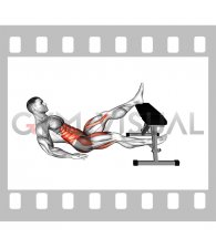 Seated Alternate In Out Leg Raise over Bench