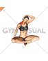 Seated Neck Side Stretch (female)