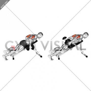 Dumbbell Incline Triceps Kickback (male)