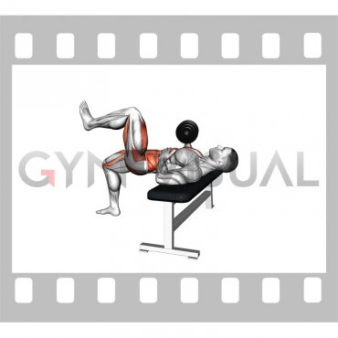 Dumbbell Opposite 2 Point Bench Press (male)