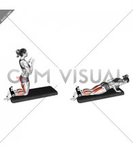 Inverse Leg Curl with Bench Pads (female)