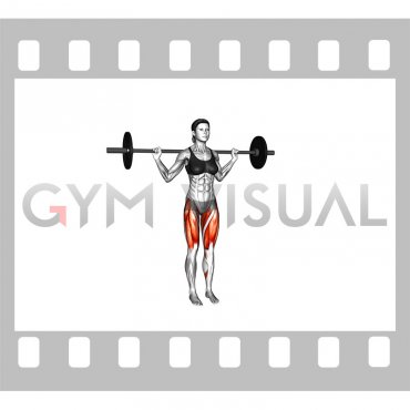 Barbell Curtsey Lunge (female)