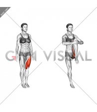 Standing Knee to Chest Stretch (female)