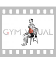 Seated Forward Bend Stretch on a Chair (male)