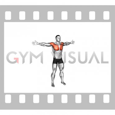 Bodyweight Standing Straight Arm Chest High Fly (male)