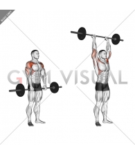 Barbell Standing Front Raise Over Head