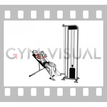 Cable Incline Close Grip Shoulder Press with V Bar (male)