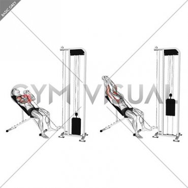 Cable Incline Close Grip Shoulder Press with V Bar (male)