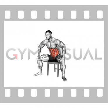 Seated Alternate Back Rotation on a Chair (male)