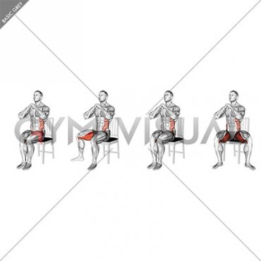 Sitting Alternate Abduction Twist on a Chair (male)