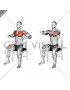 Seated Chest Press on a Chair (male)