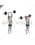Barbell Standing Overhead Triceps Extension
